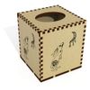 Square 'Hare & Moon' Wooden Tissue Box Cover (TB00048797)