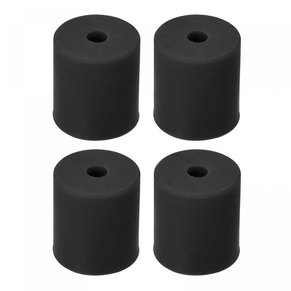 uxcell Silicone Leveling Column Silicone Buffer Heat Resistant for 3D Printers Hot Bed 18mm Black 4pcs