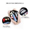 Rownyeon Makeup Pouch, Portable, Cute, Compact, With Many Compartments, Korean Style, Ribbon, Pen Case, Water Repellent, PU Small Items, Mini, Pink, Brush Holder, Pen Holder, Birthday Gift