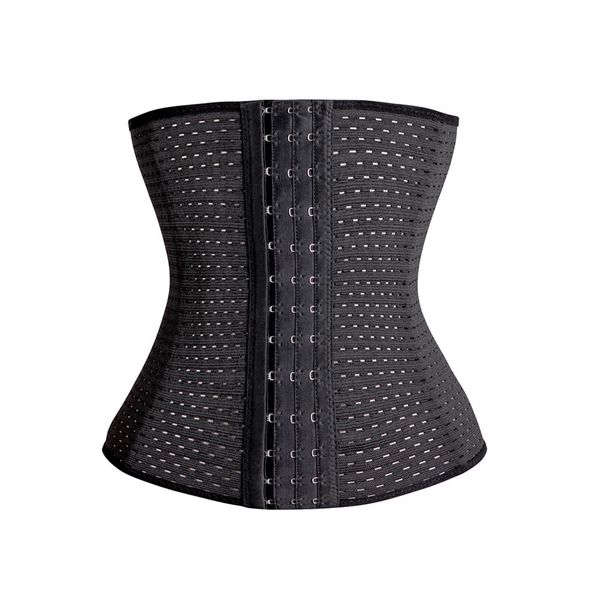 KSKshape Waist Tummy Trainer Body Shaper Corset Girdle Cincher, Black,M