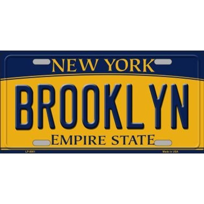 Brooklyn New York Novelty Metal Novelty License Plate Tag LP-8951