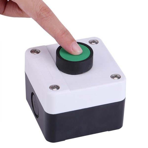 KSTE Weatherproof Green Push Button Switch One Button Control Box for Gate Opener