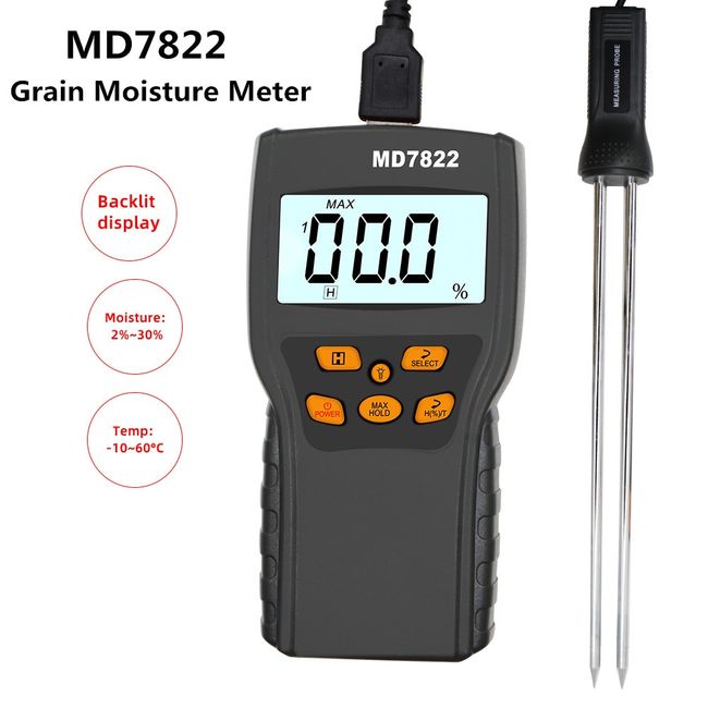 Humidity Tester Digital Display Grain Moisture Meter 2~30%