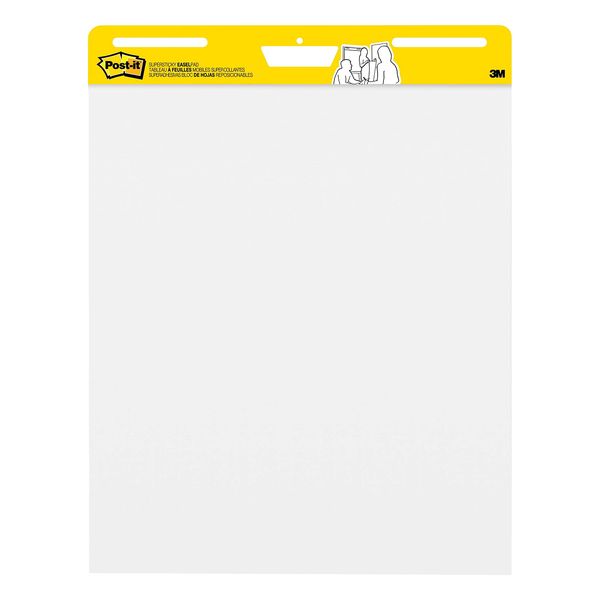 Post-it Super Sticky Easel Pad, 25 x 30 Inches, 30 Sheets/Pad, 1 Pad (559SS), Large White Premium Self Stick Flip Chart Paper, Super Sticking Power