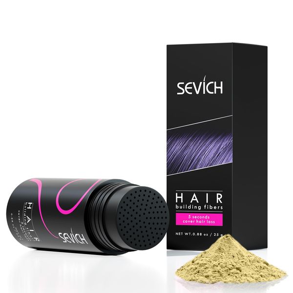 SEVICH Hair Fibers for Thinning Hair, Hair Building Fibers Instantly Thicker & Fuller Look,Hair Powder for Men & Women 25g Light Blonde