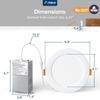 Amico 6 Pack 6 Inch 5CCT Ultra-Thin LED Recessed Ceiling Light with Junction ...