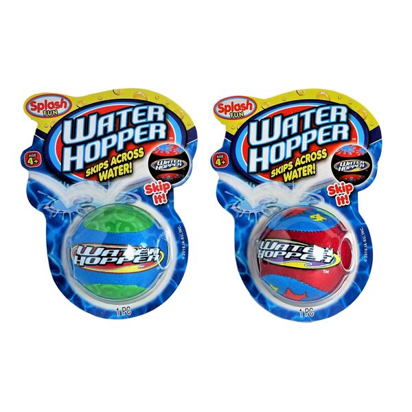 JA-RU Water Hopper Ball Toy Pack (2 Pack Assorted) Bouncing Water Skip Ball. Water Balls for Pool and for Beach Game. Squishy Skipper Water Bouncy Balls for Kids and Adults. 880-2p