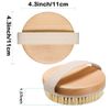 Dry Body Brush, Natural Bristle Bath Brush, ,Body Brush Lymphatic Drainage, Exfoliate, Stimulate Blood Circulation, Remove Dead Skin Toxins and Cellulite
