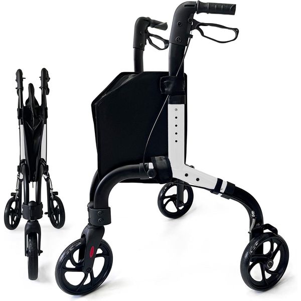 Walker for Seniors, & people with health 8" Wheels Walker, Lightweight, Foldable