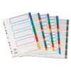 Concord Plastic Index Polypropylene 120 Micron Europunched 1-10 Extra Wide A4 Assorted Ref 67199