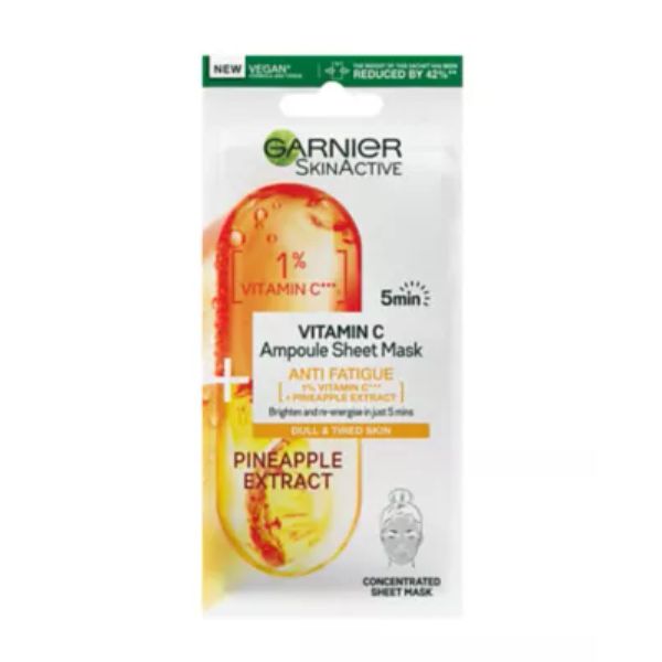 Garnier SkinActive Vitamin C Ampoule Sheet Mask Pineapple 15g