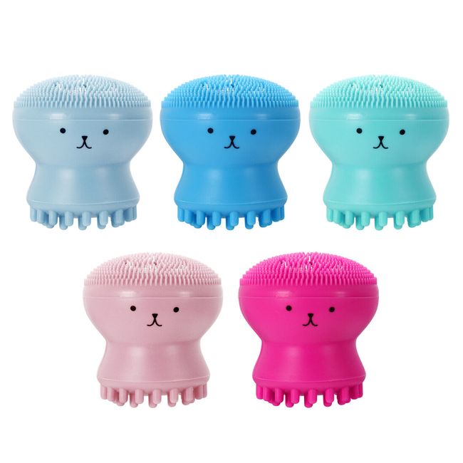 5pcs Silicone Face Cleansing Massager Brush Facial Pore Skin Cleanser Tool Set