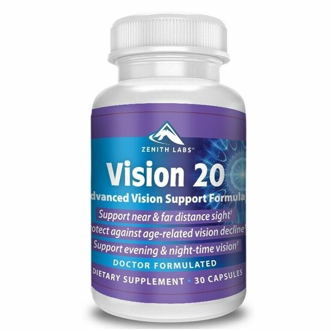 Zenith Labs Vision 20 Advanced Visio Support Healthy Formula 30 Cap Exp 05/23