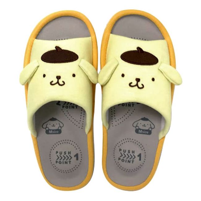 Nippon Slippers, Sanrio Lilacare Comfort Pompompurin, 8.7 - 9.4 inches (22 - 24 cm), Yellow 262122