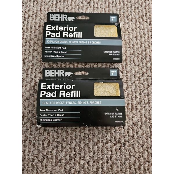 Behr Exterior Stain Pad Applicator Refill 7" 2 PACK W000649