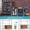 5 Shelf Metal Shelving Stackable Wire Shelves Racks 17.7"x 47.2"x 72.3" Chrome