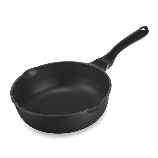 Iris Ohyama GVL-D26 Frying Pan, Lightweight, Deep Pan, 10.2 inches (26 cm), For Gas Stoves Only, Non-Stick Diamond Coated, Easy to Hold with One Hand, With Pouring Spout