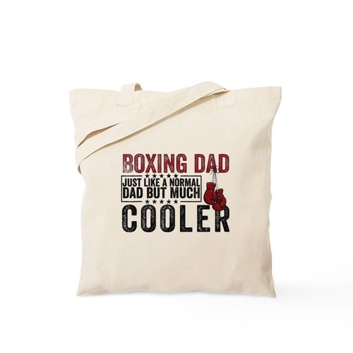 CafePress Boxing Dad Reusable Natural Beige Canvas Shopping Bag