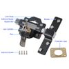 Concise Home 50mm Double Long Throw Gate Lock 5 Keys Garden Locking Both Sides
