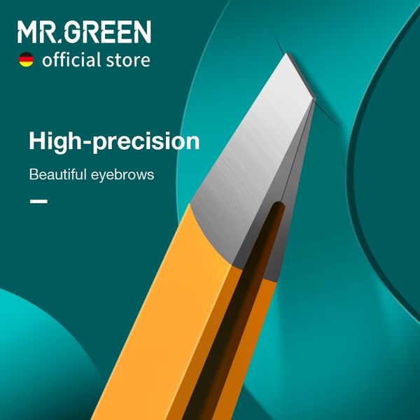 MR.GREEN-Eyebrow Tweezers Colorful Hair Beauty Fine Hair Puller Stainless Steel Slanted Eyes, [11]