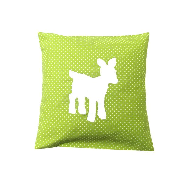 Cushion children's pillow baby decorative pillows miniblings 25x25 cm deer dots green-