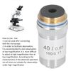 40X High Magnification Objective Lens, Achromatic Microscope Objective 40/0.65 for Biological Microscopes