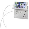 Knightsbridge 2GPHW Mobile Phone Shelf, White