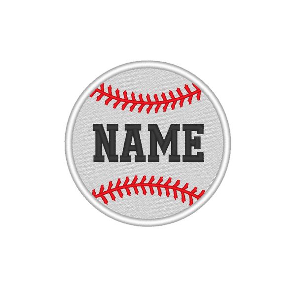 Custom Embroidered Baseball Patch - Ball Sport Team Sew on Round Patch