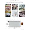 waveshare 3inch E-Paper (G) Raw Display Compatible with Raspberry Pi 4B/3B+/3B/2B/B+/A+/Zero/Zero W/WH/Zero 2W 400×168 Resolution SPI Interface Supports Jetson Nano