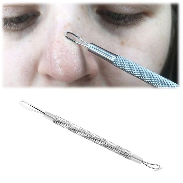 Blackhead Remover Tool, Professional Black Head Remover Tool Skincare Spot Treatment Whitehead Remover for Blemish Comedone Whiteheads Pimple Popper with Double Sided Soft Touch and Anti-Slip Design