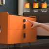 2-Drawers Bluetooth Music Nightstand w/Fingerprint Lock and Wireless Charging
