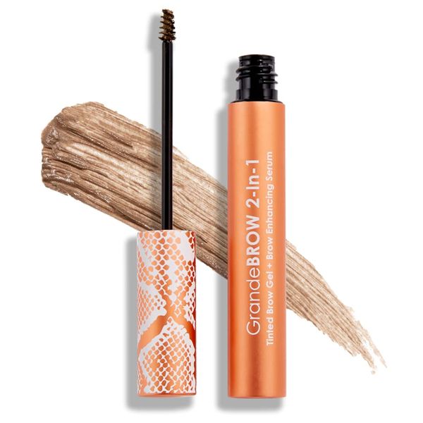 Grande Cosmetics GrandeBROW 2-in-1 Tinted Brow Gel + Brow Enhancing Serum, Light