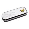Yellow Butterfly Design with Personalised Engraved Message Chromed Glasses Case Box