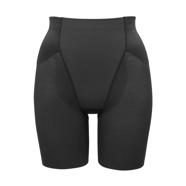Lucien Women's Girdle Shorts, Suppressing Float Flesh and Clean Waist, Semi-Long Length, Solving Lower Body Problems, Black