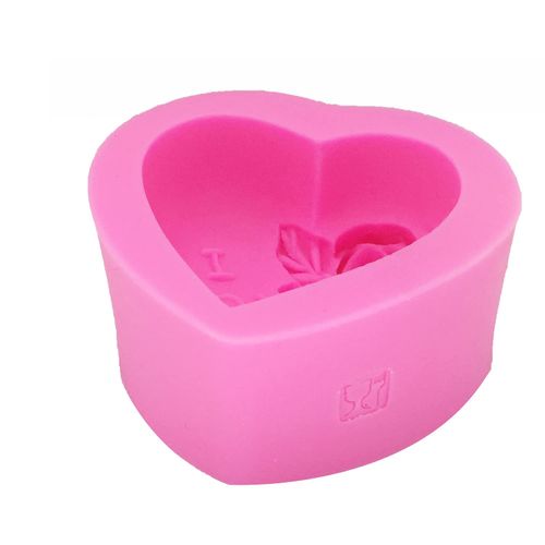 3D Heart Silicone Mold Food-grade Silicone Mold for Chocolate Soap Candy Cake Valentine's Day Fondant Mold 3D Rose Heart Shape Silicone Mold for Party Wedding Baking Supplies