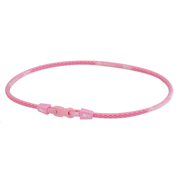 phiten Rakuwa Neck X50 Necklace, Pink, 25.6 inches (65 cm)