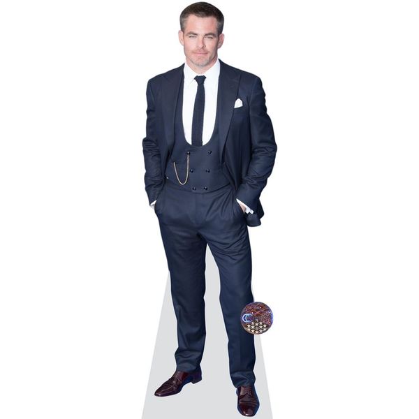Chris Pine (Navy Suit) Mini Size Cutout