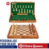 Personalised Foldable Magnetic Chess Board Set | Solid Wood Handmade Board & Chess Pieces