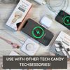Tech Candy Adapt Dat Universal Multi-Device 3-in-1 Charging Cable, Natural - USB to Lightning/Micro USB/Type C, Fast Charge & Sync, Tangle-Free, Compatible with iPhone, Android, Tablets