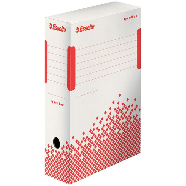 Esselte Speedbox 623908 Archive Box DIN A4 White/Red Width 100 mm
