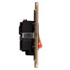45AMP DP COOKER SWITCH WITH 13AMP SOCKET FLAT CONCEALED SATIN BRASS PLATE MATCHING ROCKER