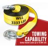 (2 Pack) Tow Straps 2" x 30' With Forged Hooks, 3333 lbs WLL