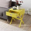 Pemberly Row One-Drawer Mid-Century Wood End Table in Yellow