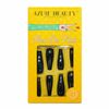 24 Custom Black Solid Long Coffin ABS Pro Designer 9 Size Press On Nails Her Set