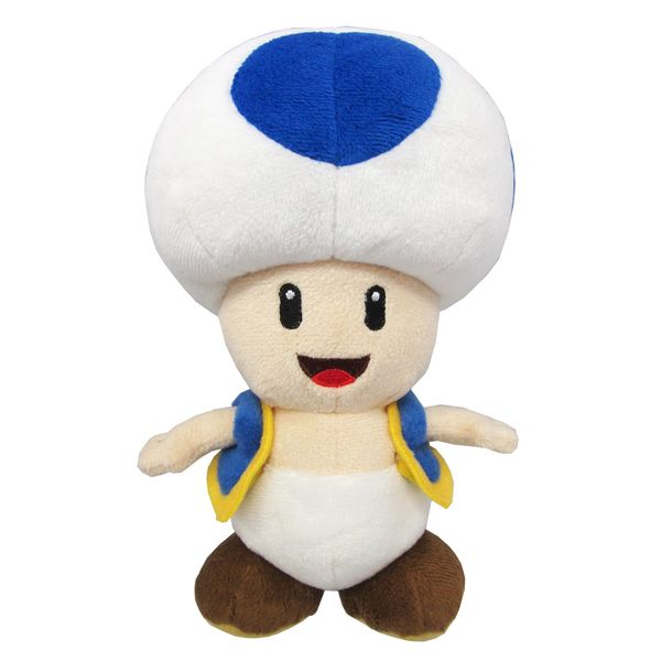 Sanei Super Mario All Star Collection AC31 Blue Toad 8" Plush