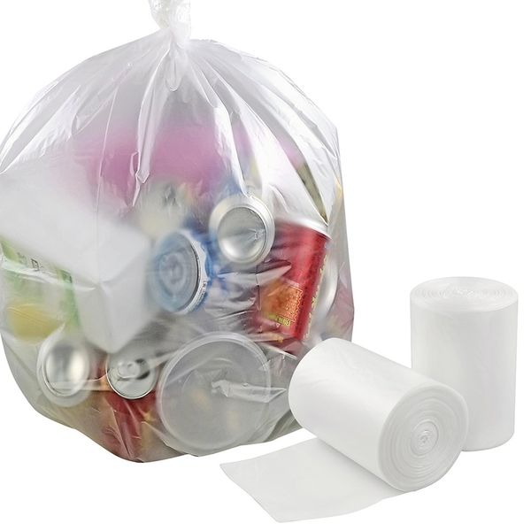 Idotry 8 Gallon Clear Kitchen Trash Bags, 100 Counts