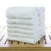 Eco Cotton Washcloths - White - Dobby Border - Set of 12