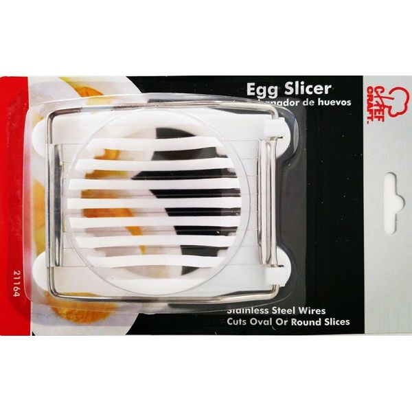 Boiled Egg Mushroom Slicer Stainless Steel Wires White Plastic