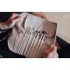 ETCHR Canvas Roll Up Brush Pouch - Brown Paint Brush Holder with Canvas Ties