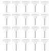 sourcing map 20pcs Wing Knobs M6 x 60mm Male Thread Plastic Tee Stud Knobs T Threaded Handles Hand Clamping Tightening Thumb Screws Thumbscrew, White